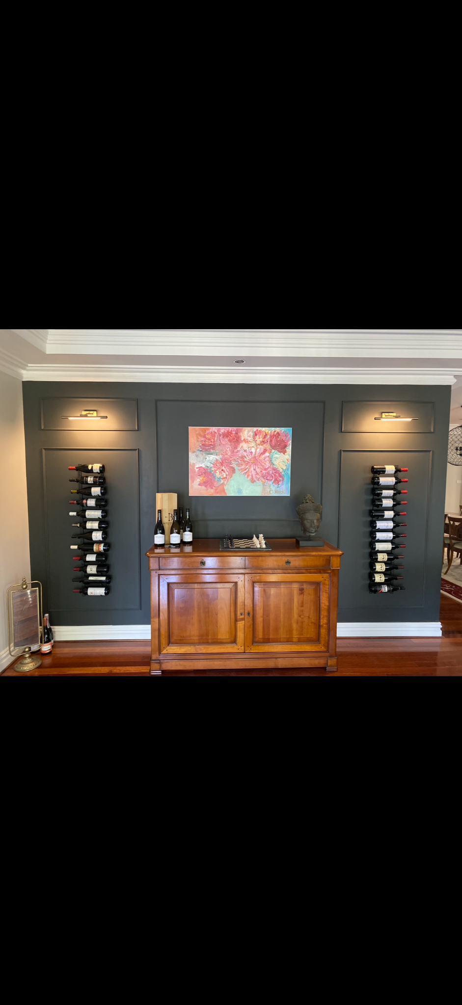 Finished wall hanging installation