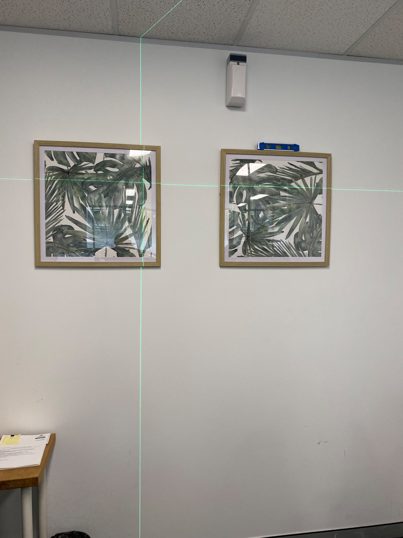 Finished wall artwork installation
