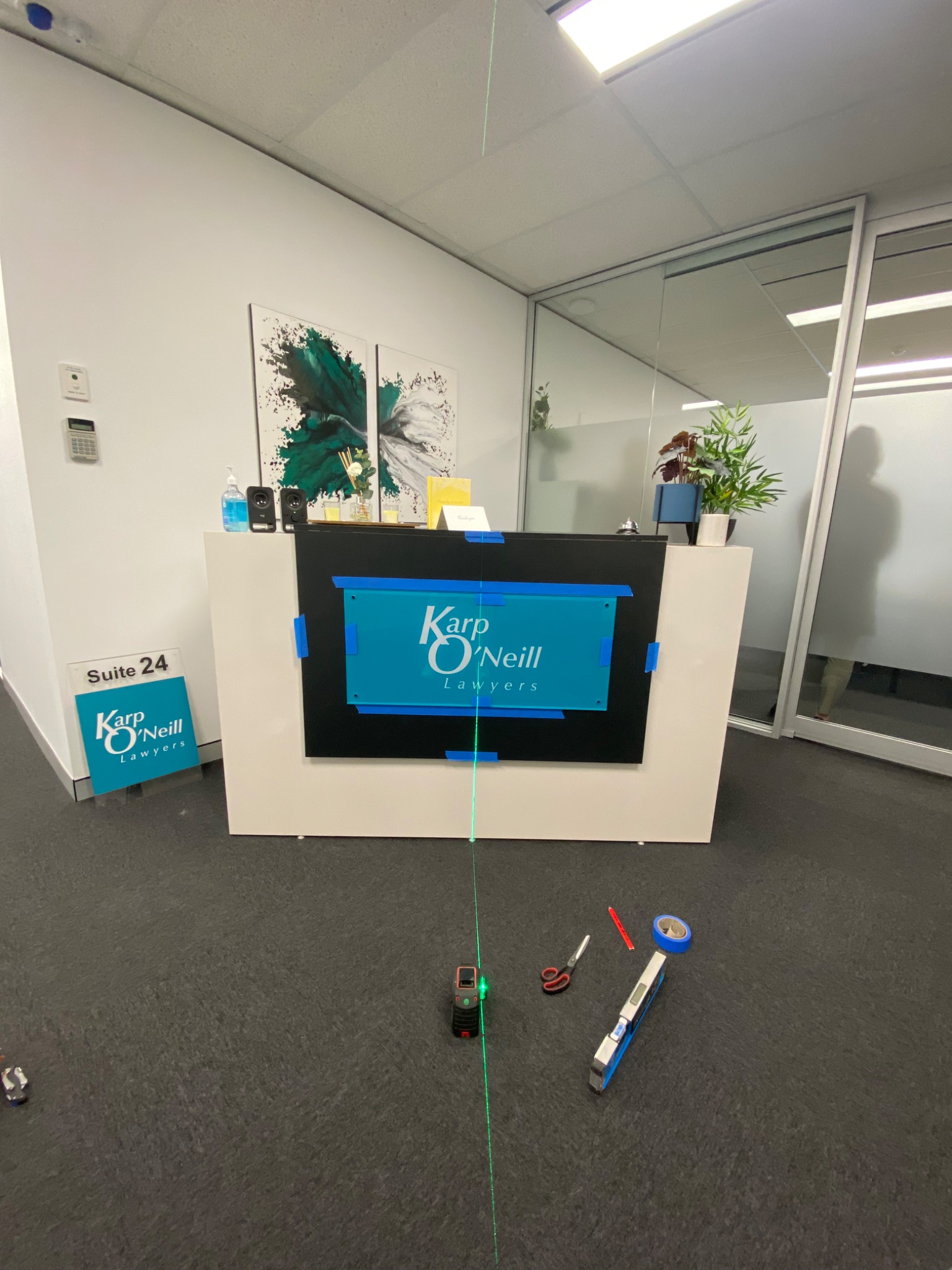 Professional artwork installation